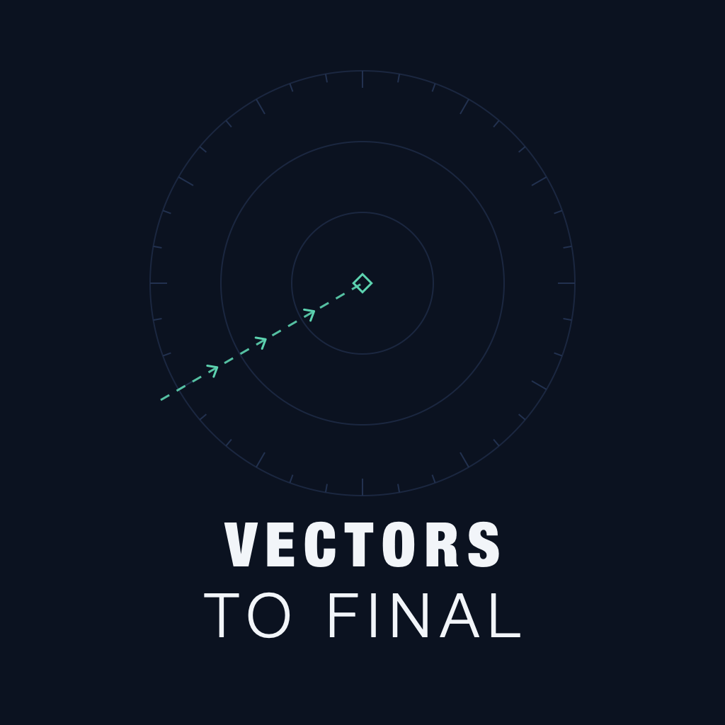 Stacked brand wordmark with an abstract radar motif.